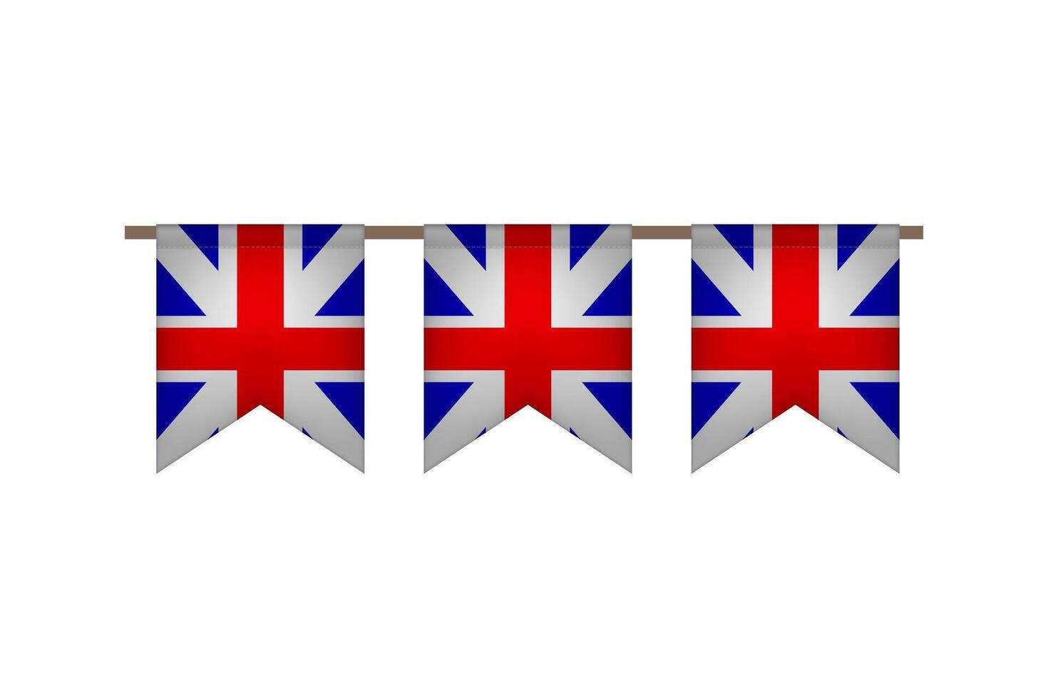 Great Britain flag garlands. United Kingdom carnaval, parade and festival. vector