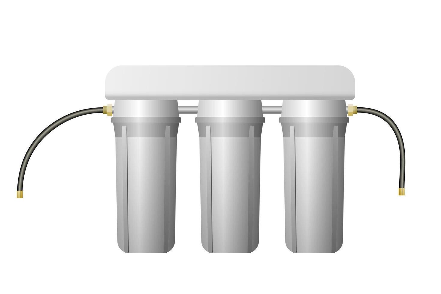 Filter for drink water purification. Treatment equipment. vector