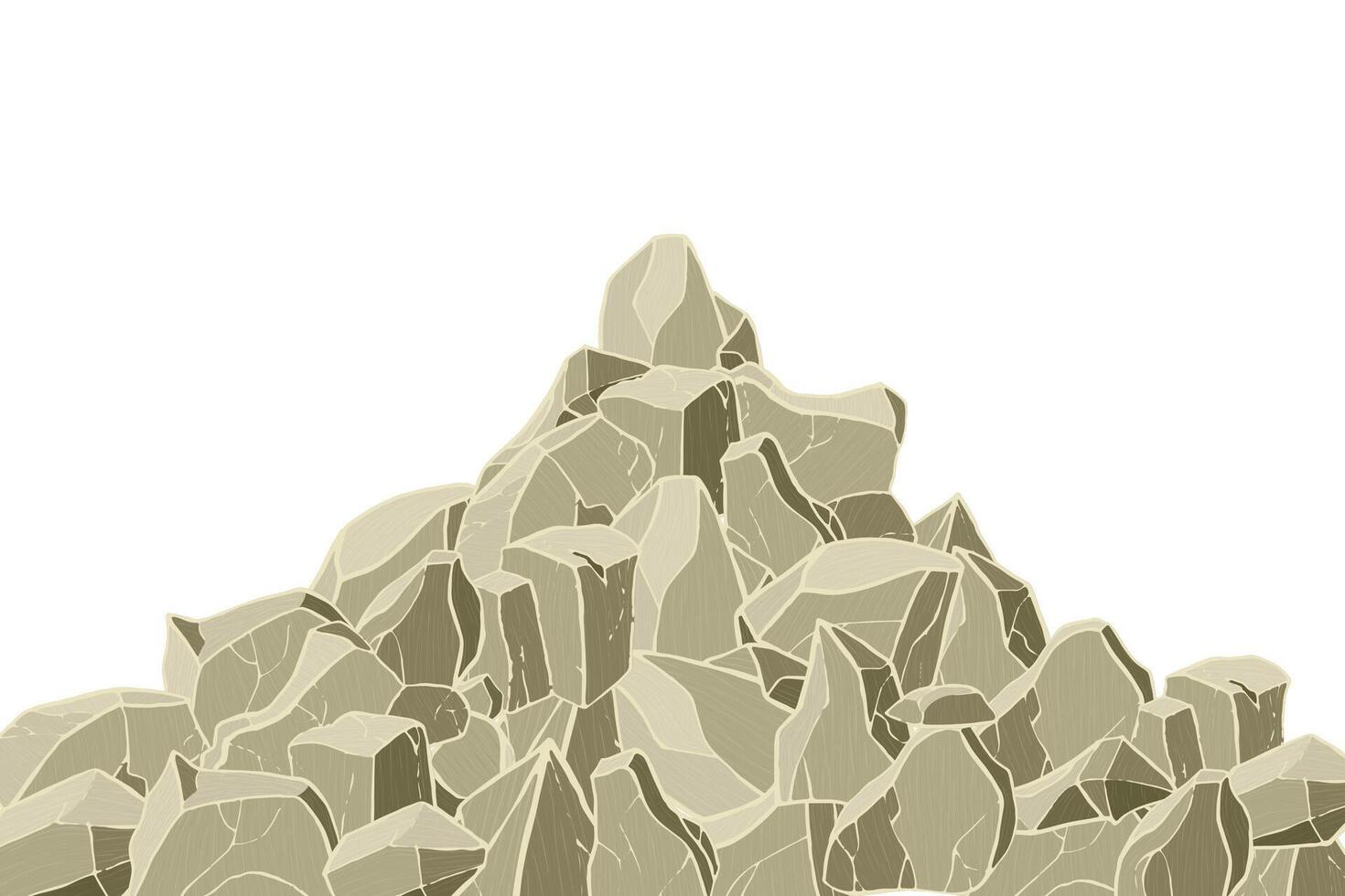 Stone mountain. Rock surface texture. vector