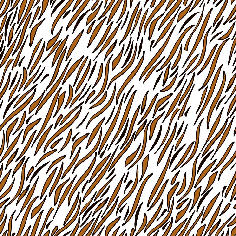 Tiger print skin. Wildlife seamless pattern background. Africa style wallpaper. vector