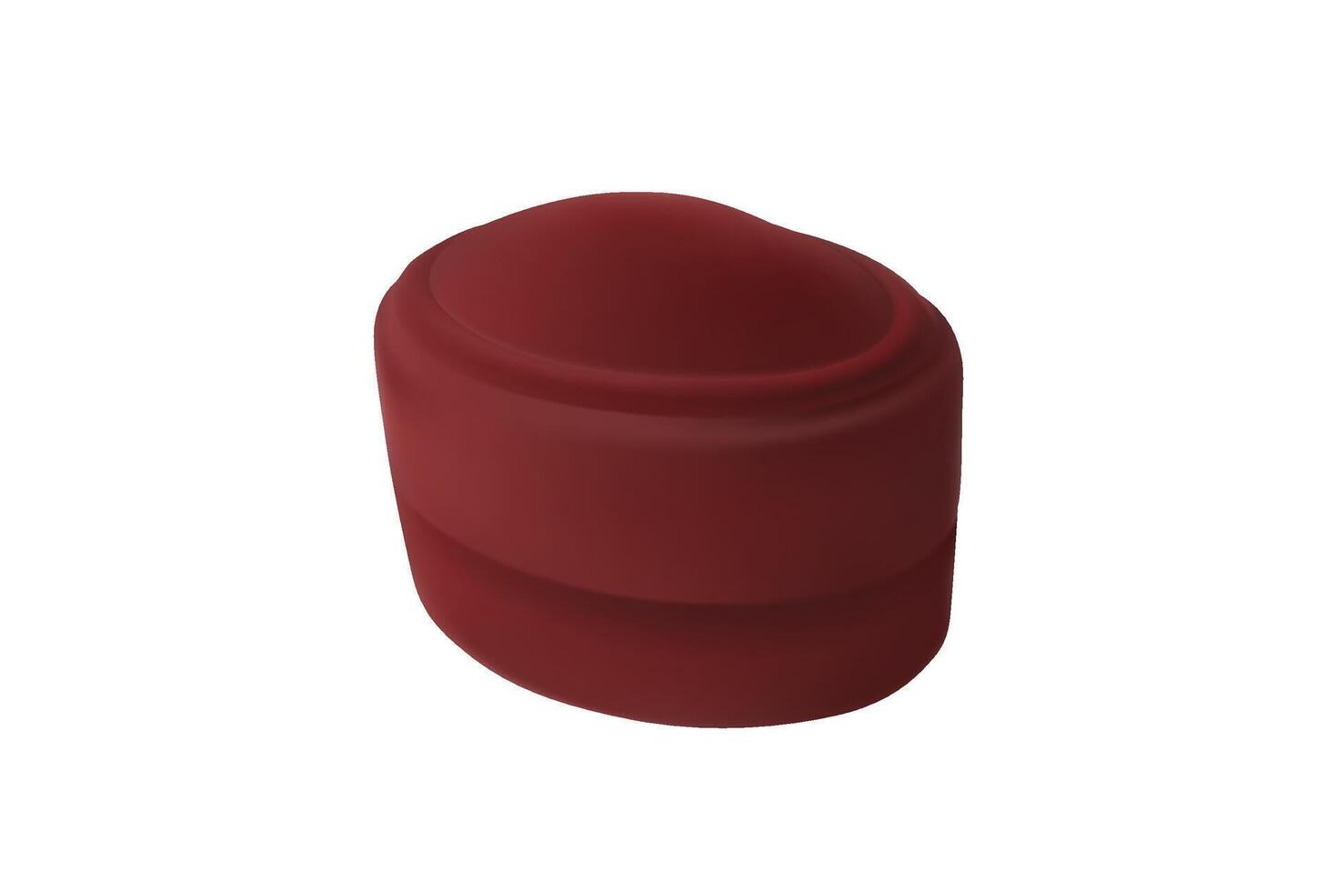 Closed red gift box. Jewelry container. vector