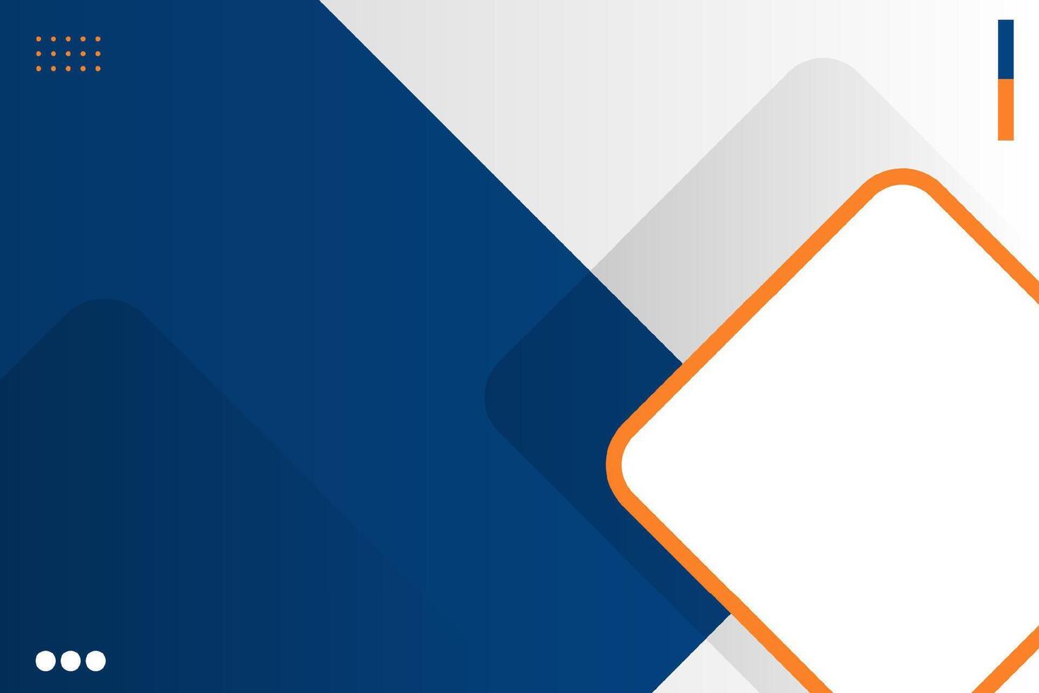 Blue Abstract Background With Orange White Color Combination vector