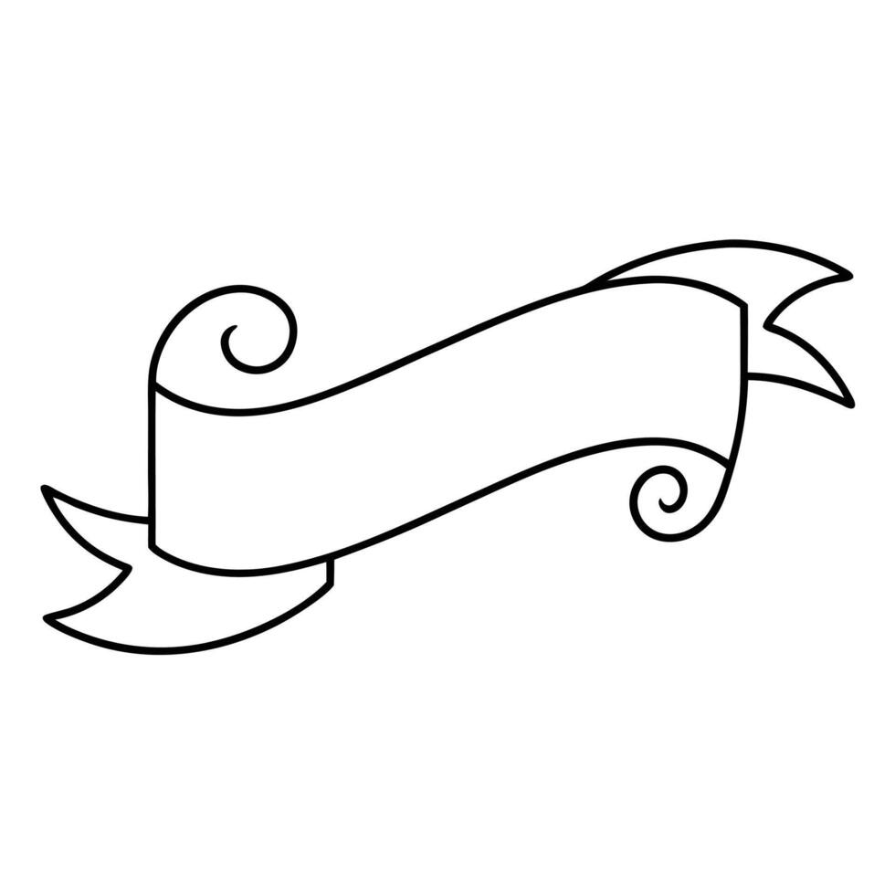 Ribbon banner icon vector