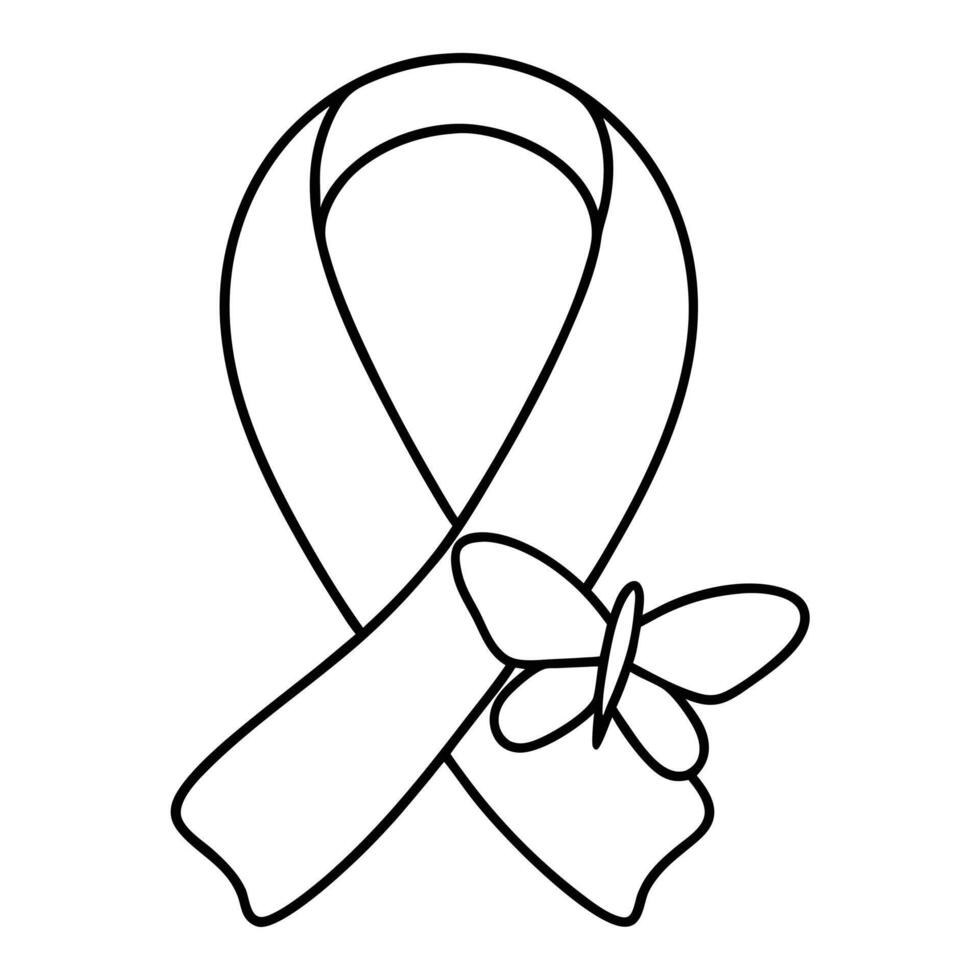 Coloring pages for cancer awareness vector