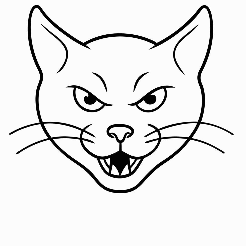 Angry Cat Mascot Logo vector