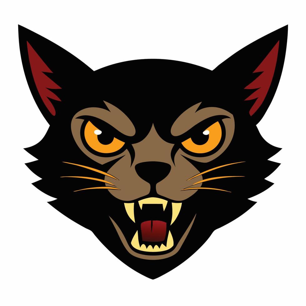 Fierce Cat Head Logo vector