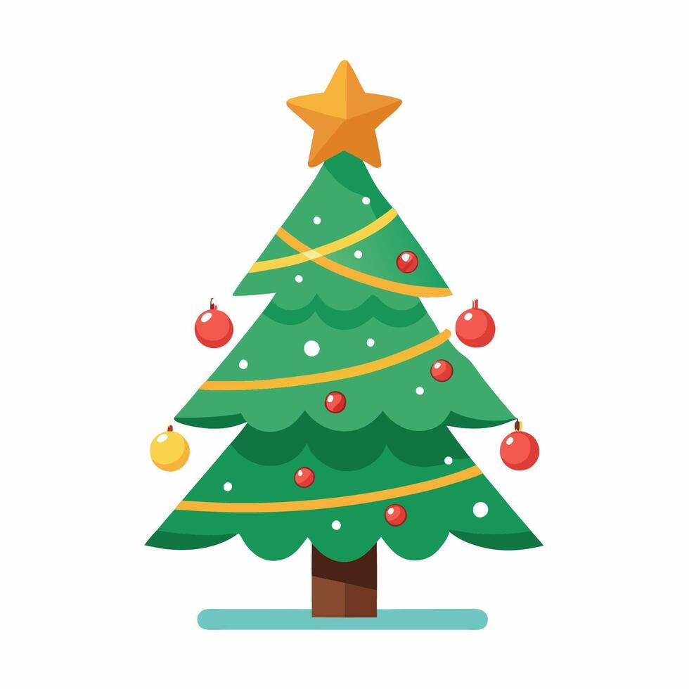 Cozy Christmas Tree Moment vector