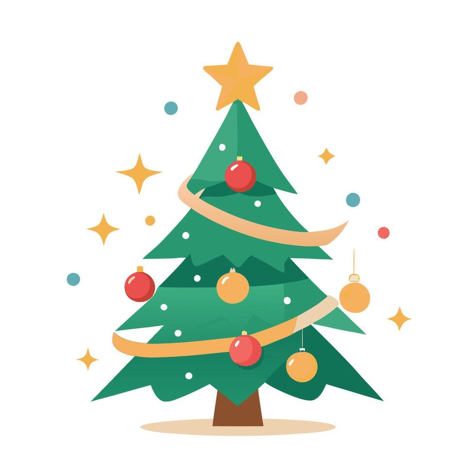 Charming Holiday Tree Design vector