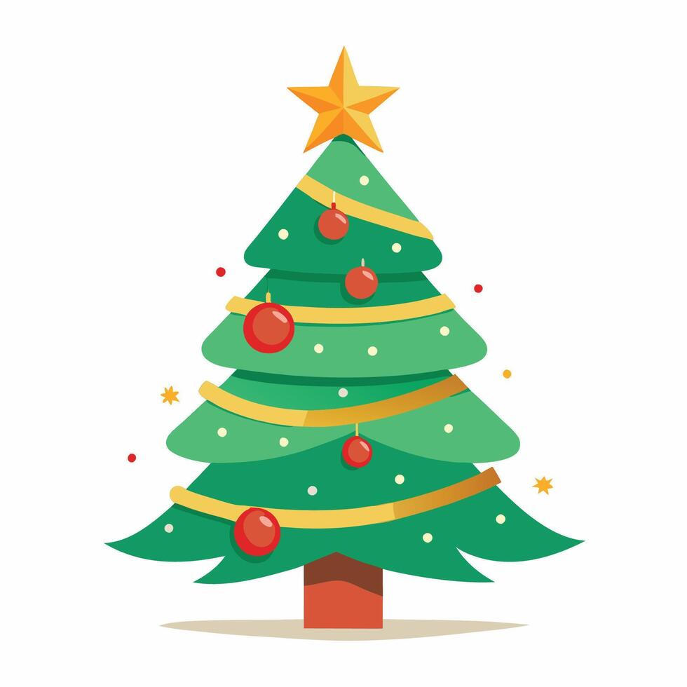 Christmas Tree in White Glow vector