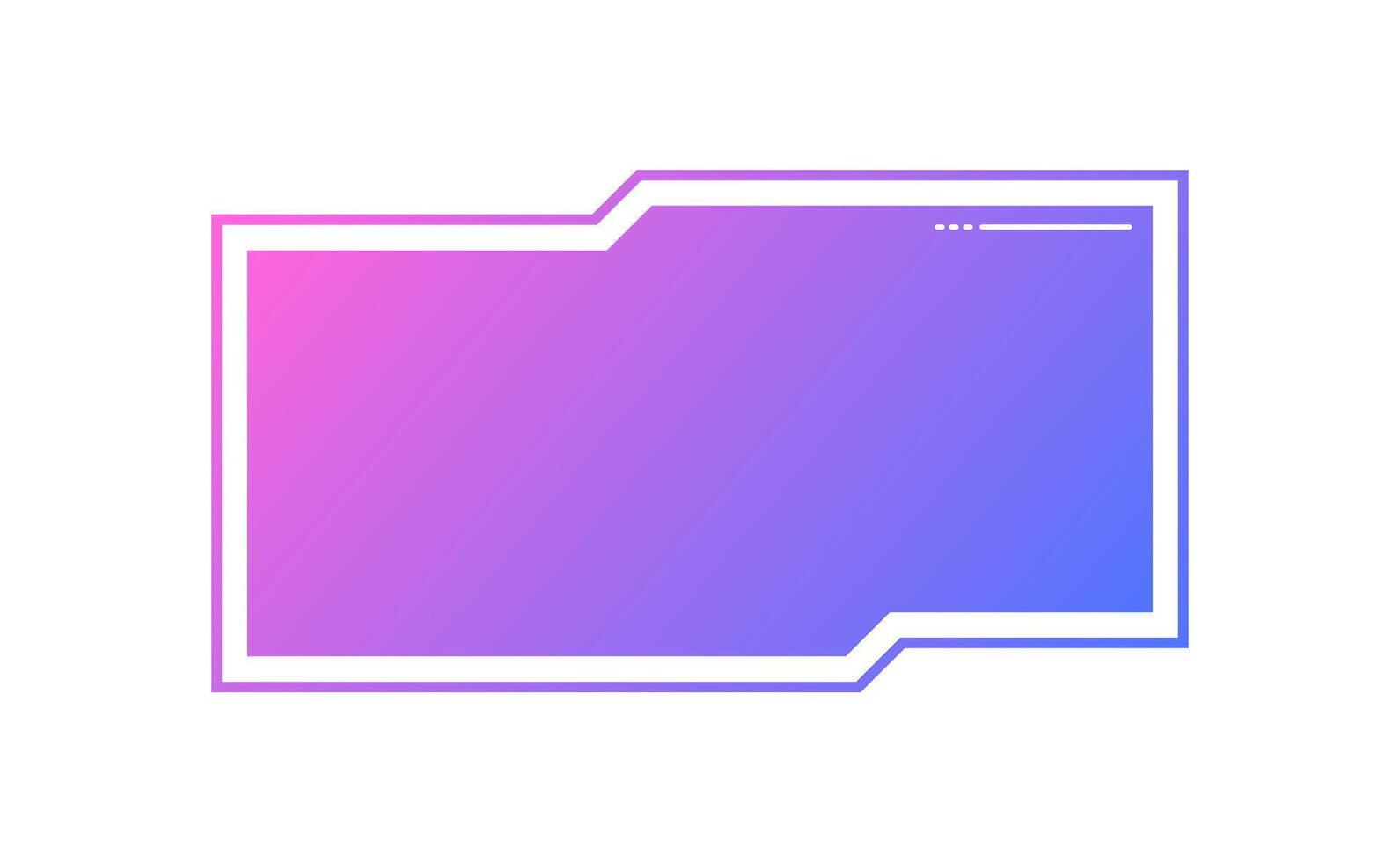 Futuristic lower third interface illustration. overlay element. vector