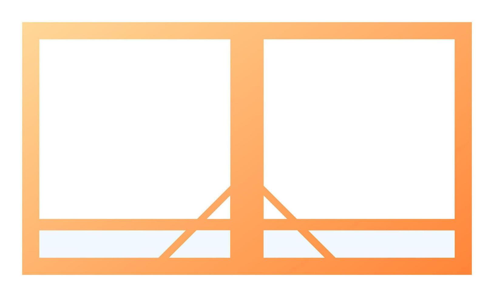 Landscape frame for media player interface. Online stream futuristic technology style. vector