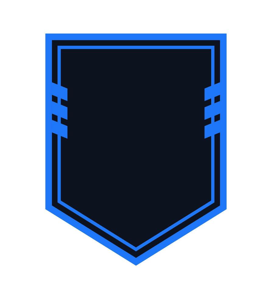 Shield frame illustration. Defense design concept. vector