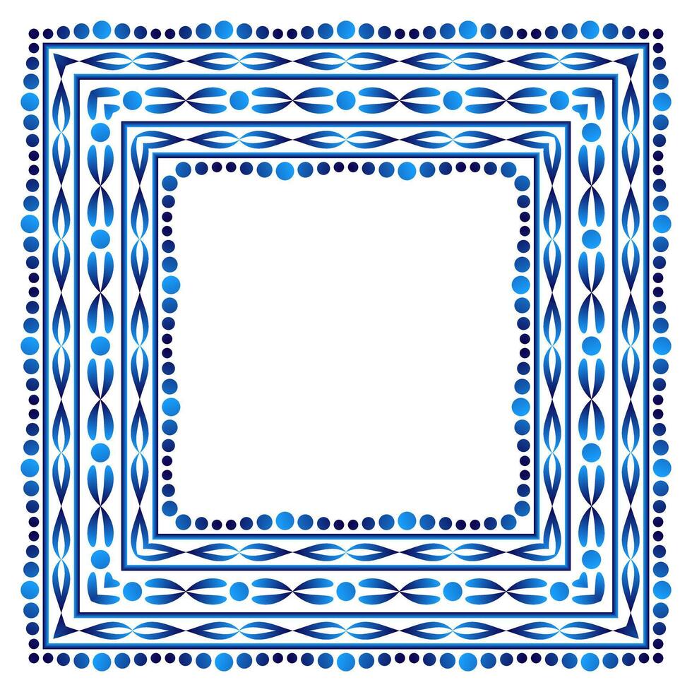Ceramic tile border pattern. Islamic, indian, arabic motifs. Damask border seamless pattern. Porcelain bohemian background. vector