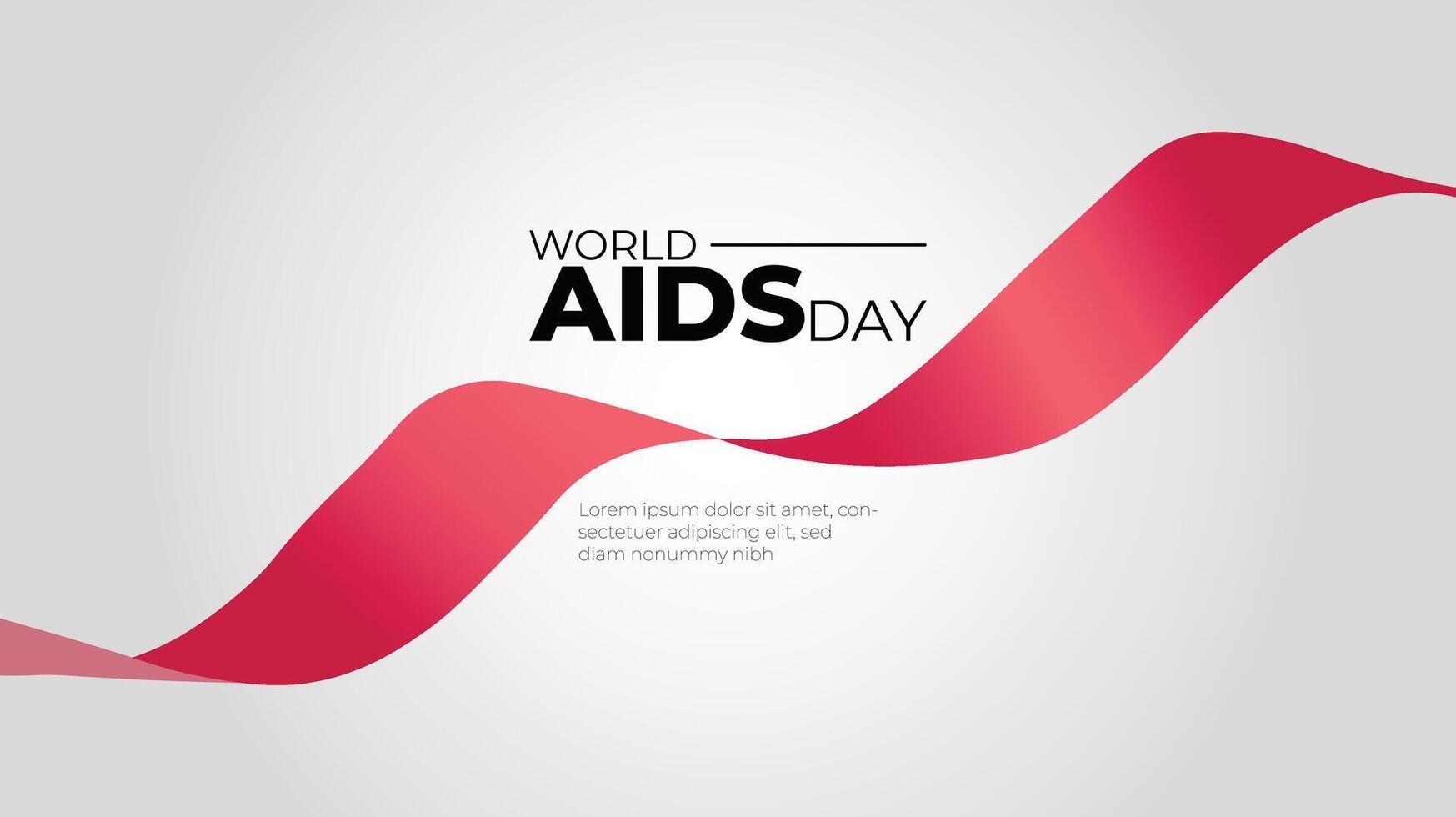 World aids day background with ribbon illustration vector