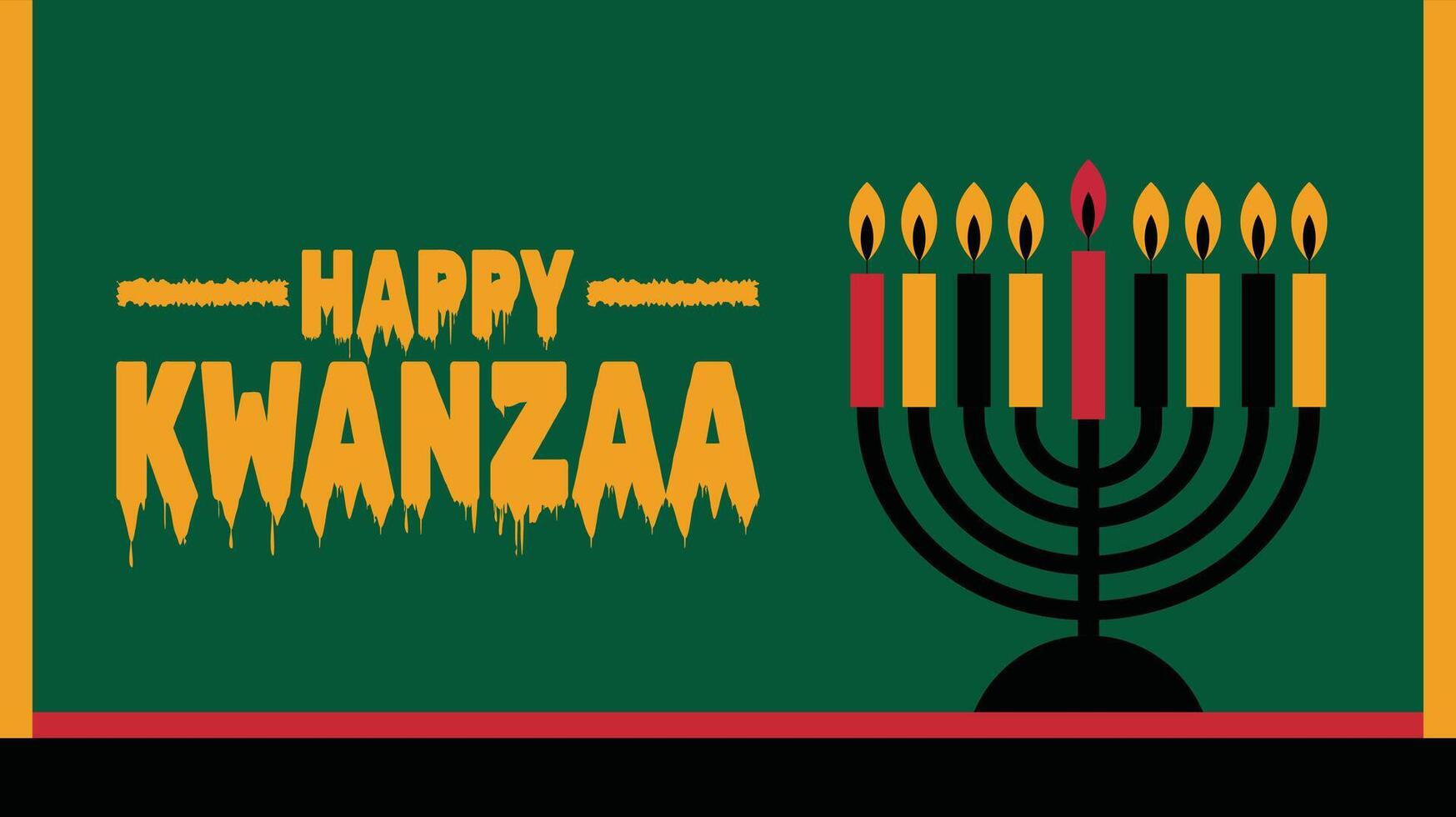 Kwanzaa social media post banner design template set use to background, banner, placard, card, and poster design template with text inscription vector