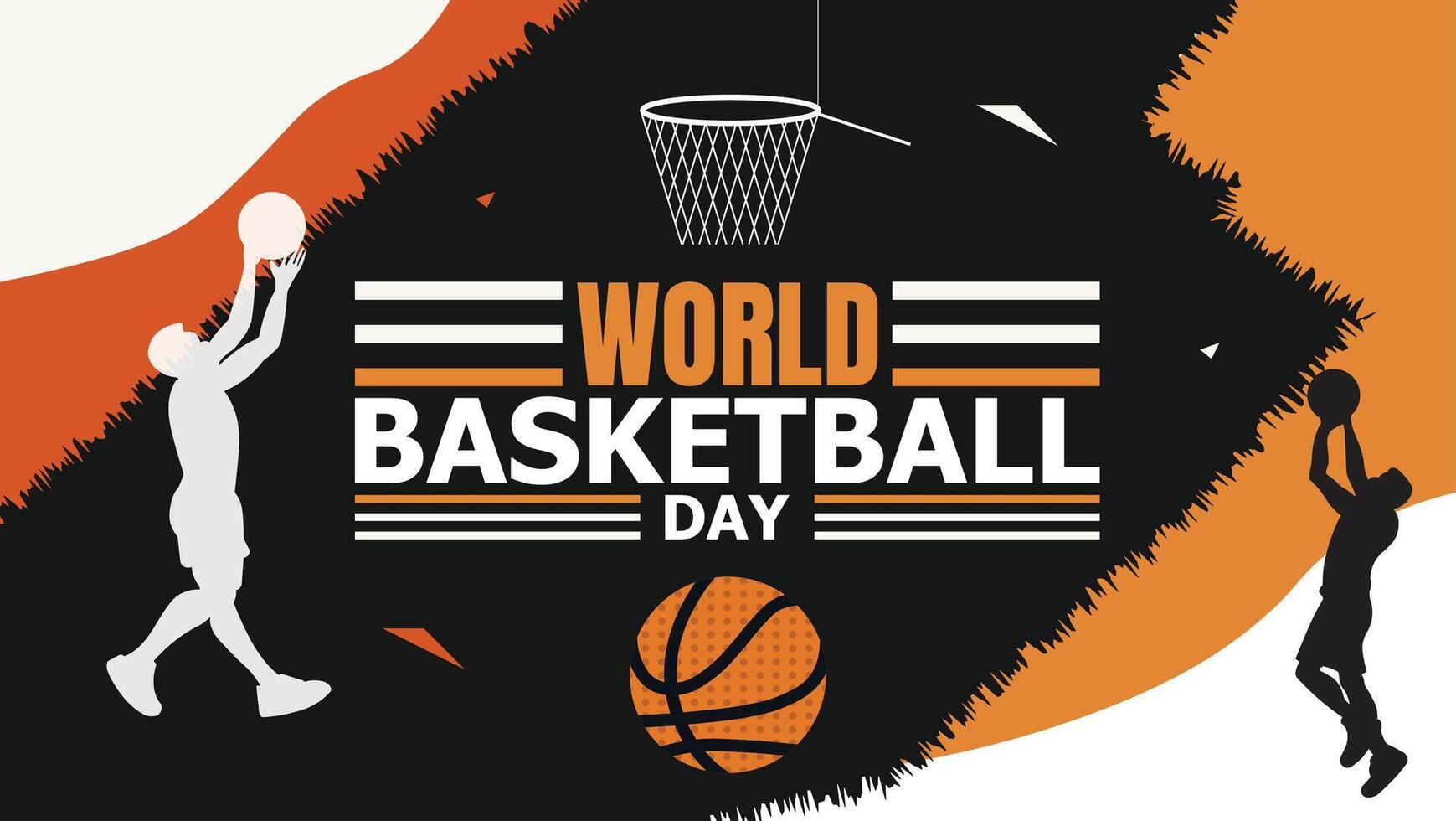 World basketball day background vector