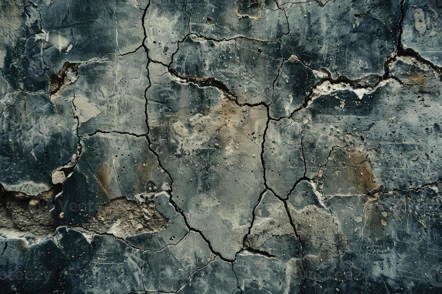 Gritty wall showing cracks in close-up photo