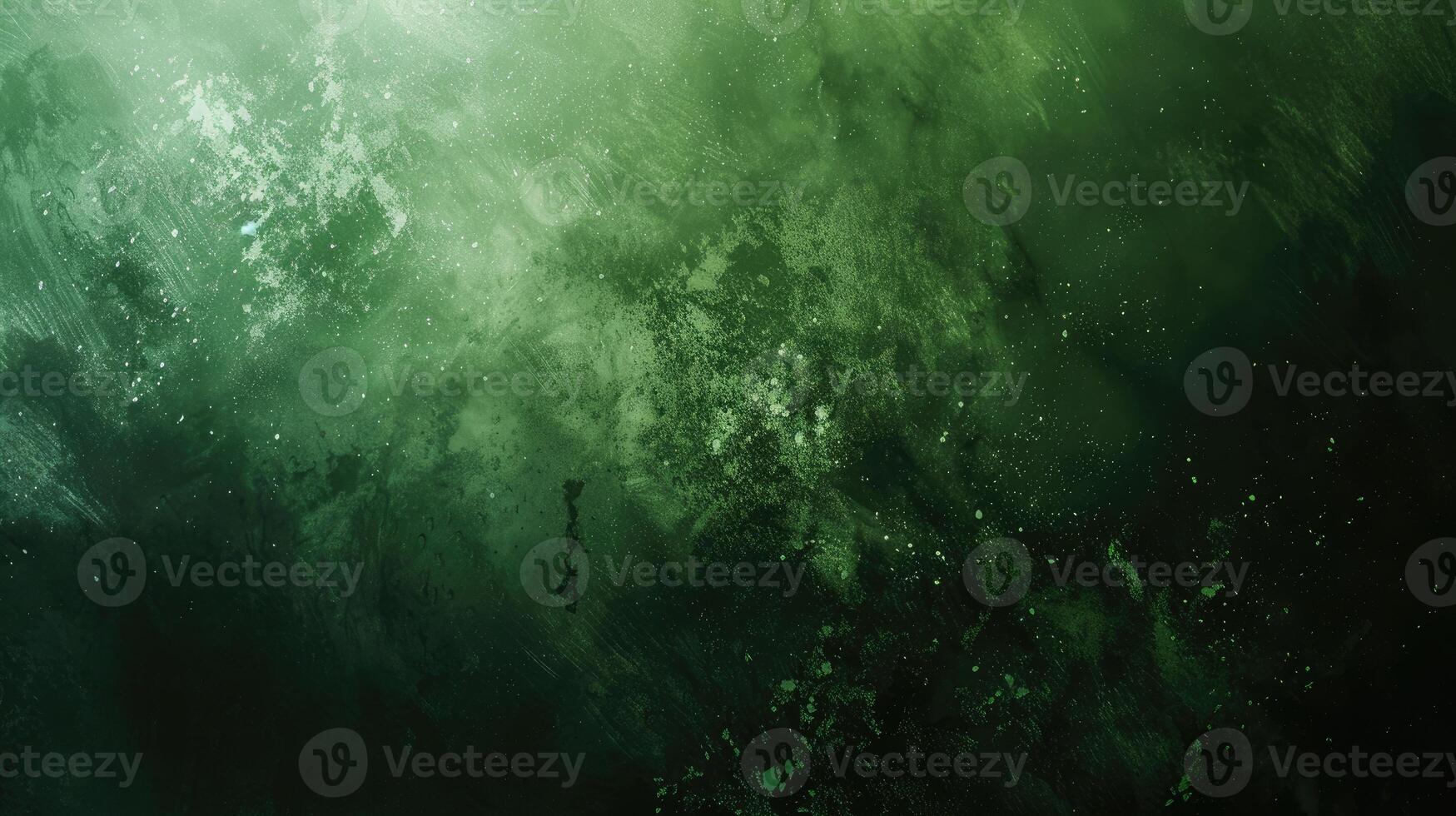 Green background grainy gradient abstract dark light noise texture effect poster banner cover design photo