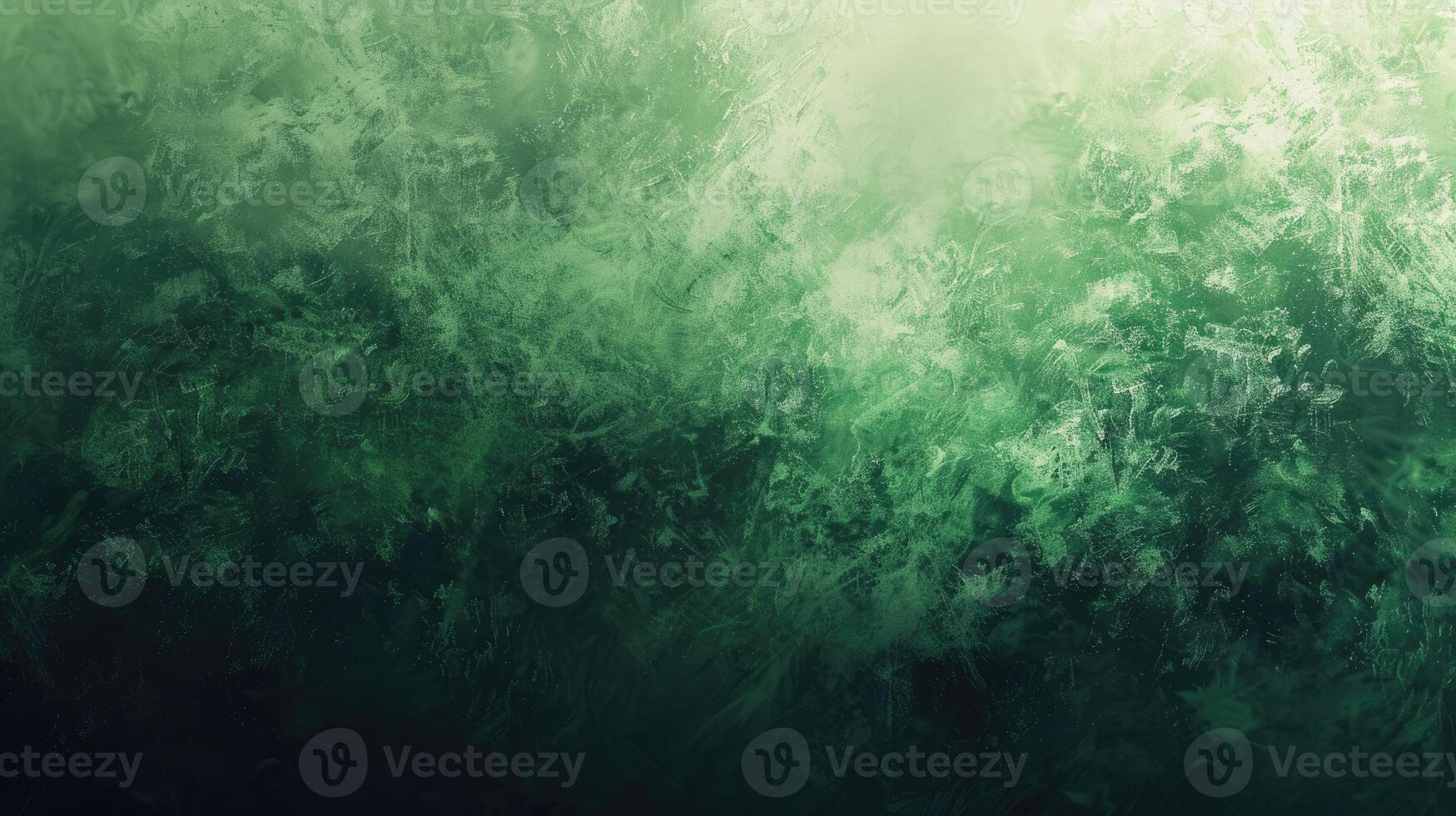 Green background grainy gradient abstract dark light noise texture effect poster banner cover design photo