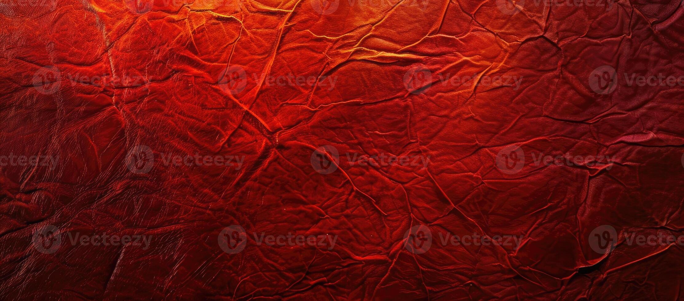Beautiful original wide format background image in red-orange tones with texture of leather for design or creative work. photo