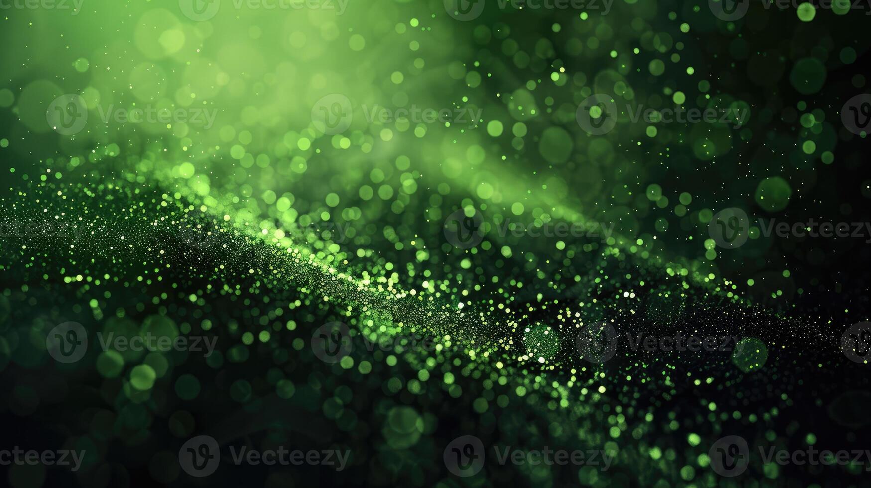 Glowing green grainy texture background blurred light gradient black green dark banner backdrop photo