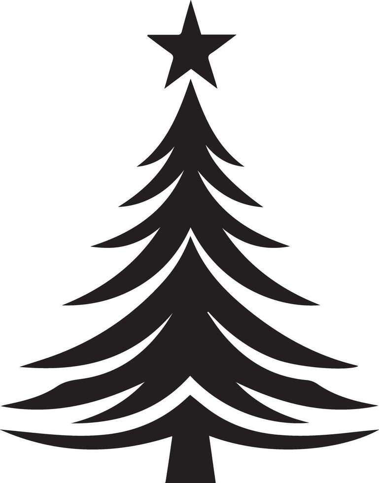 Elegant Black and White Tree Design vector
