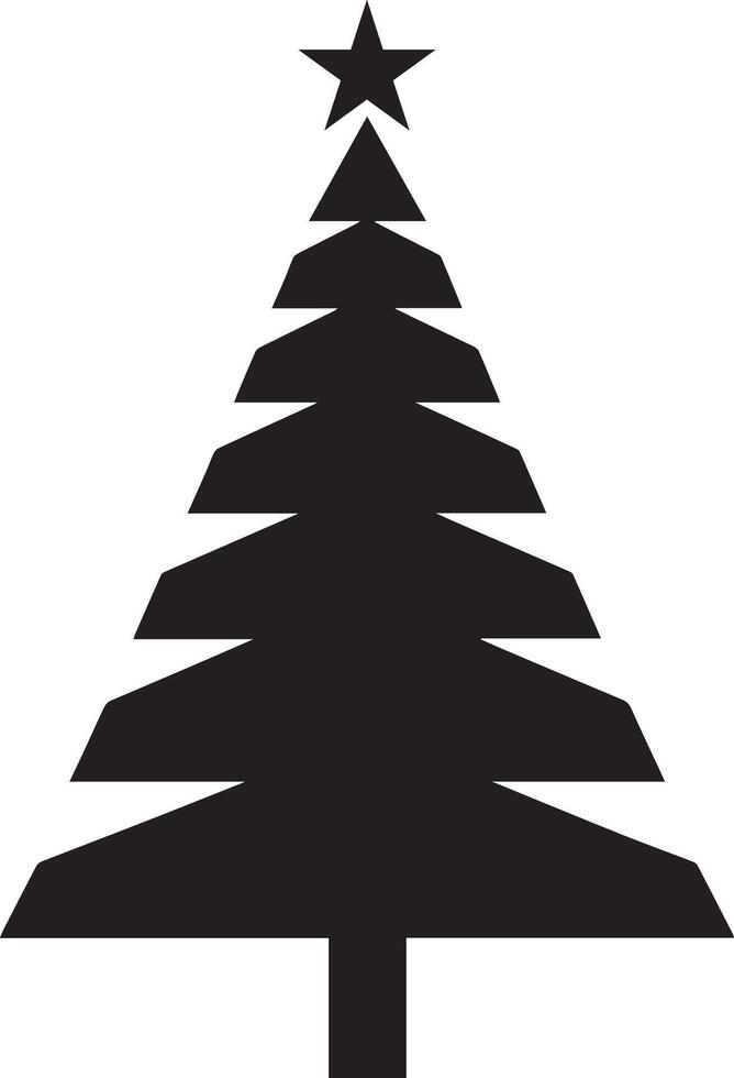 Sharp and Simple Christmas Tree Design vector