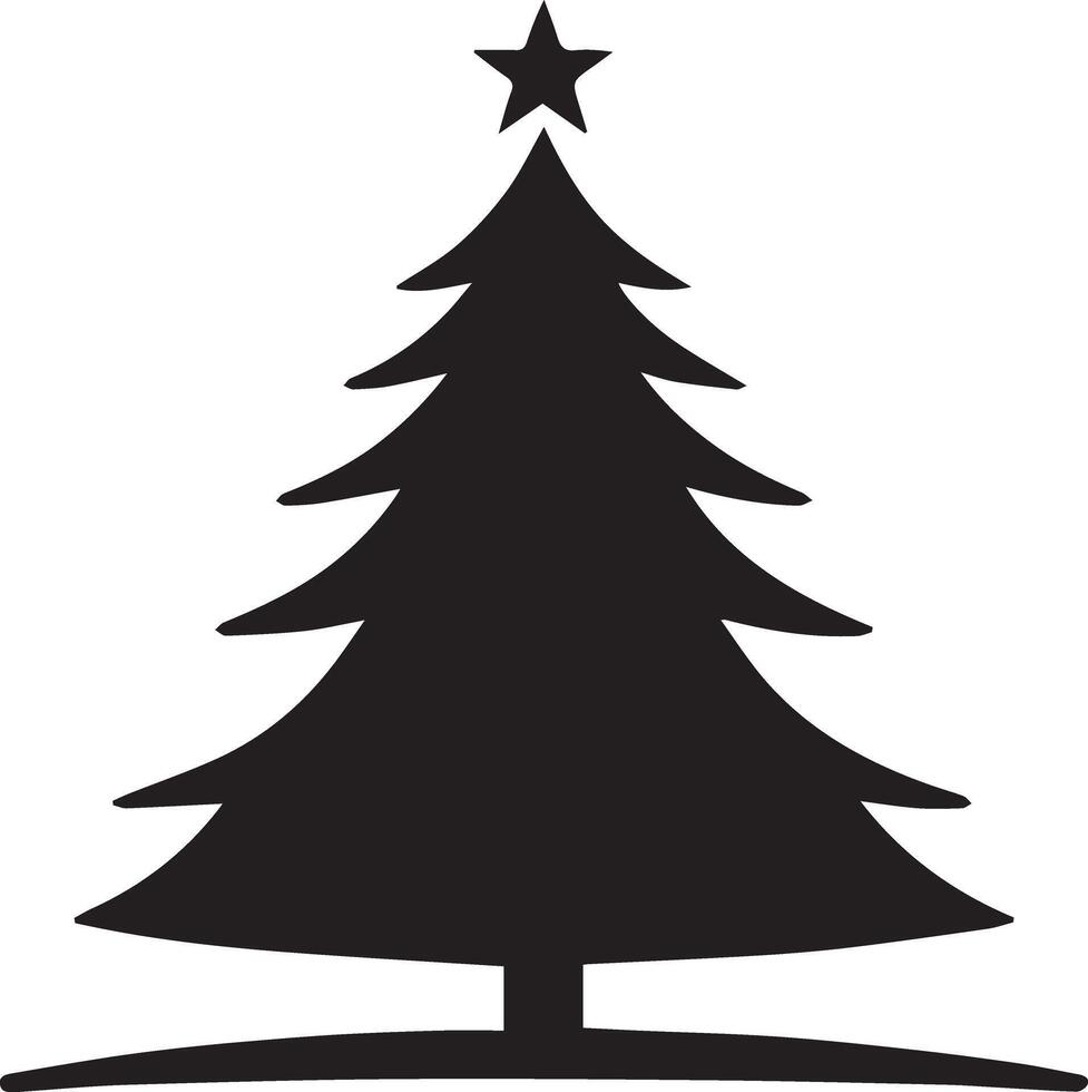 Stylized Festive Tree in Dark Shades vector