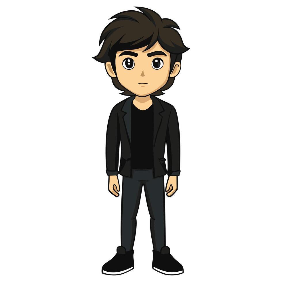 A cartoon drawing of a man with a smile on his face vector