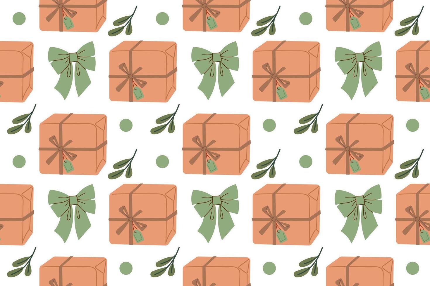 Pattern from Christmas gifts, festive bright gift box can be repeated and scaled in any size . Doodle cartoon style illustration for fabric or paper design. vector