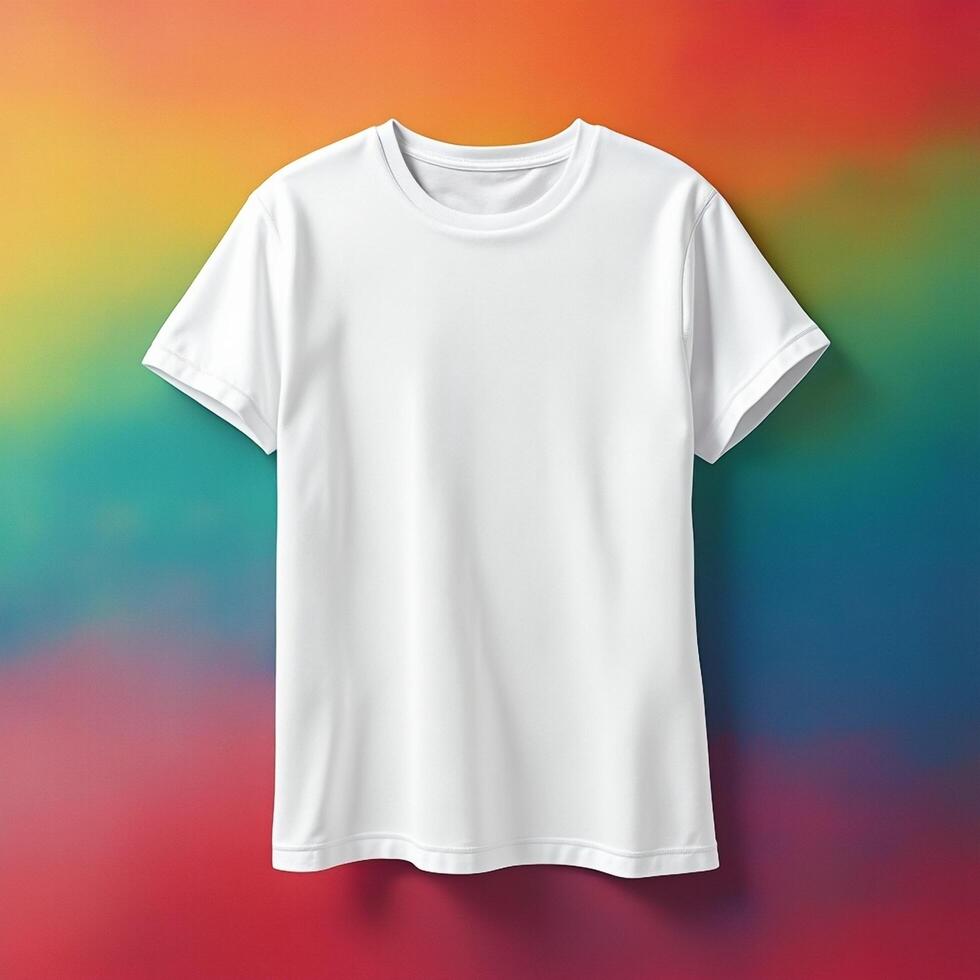 White cotton blank T-shirt photo