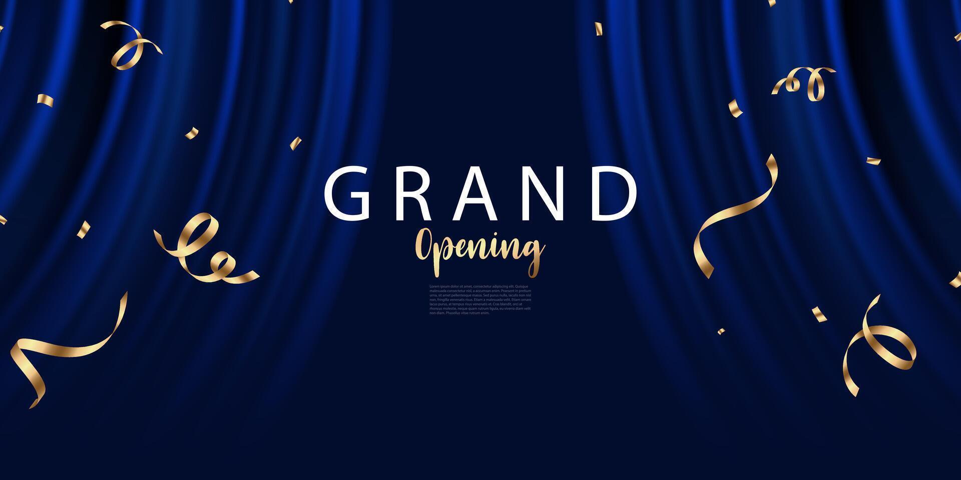 Design your opening card with beautiful business banner illustration ribbon. vector