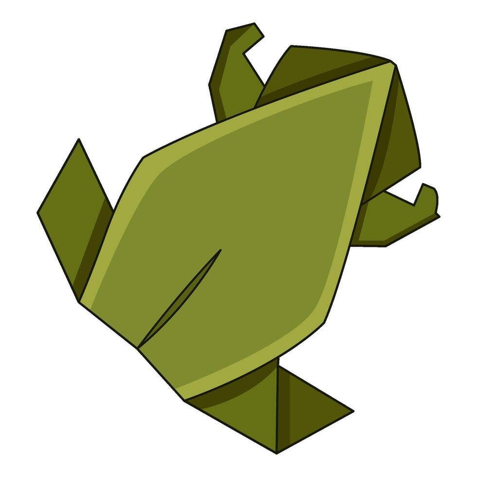 illustration of origami frog vector