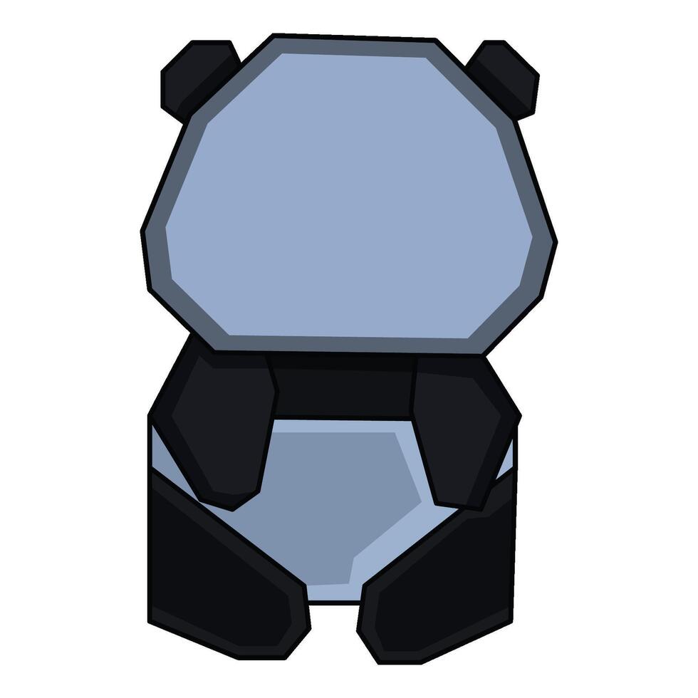 illustration of origami panda vector