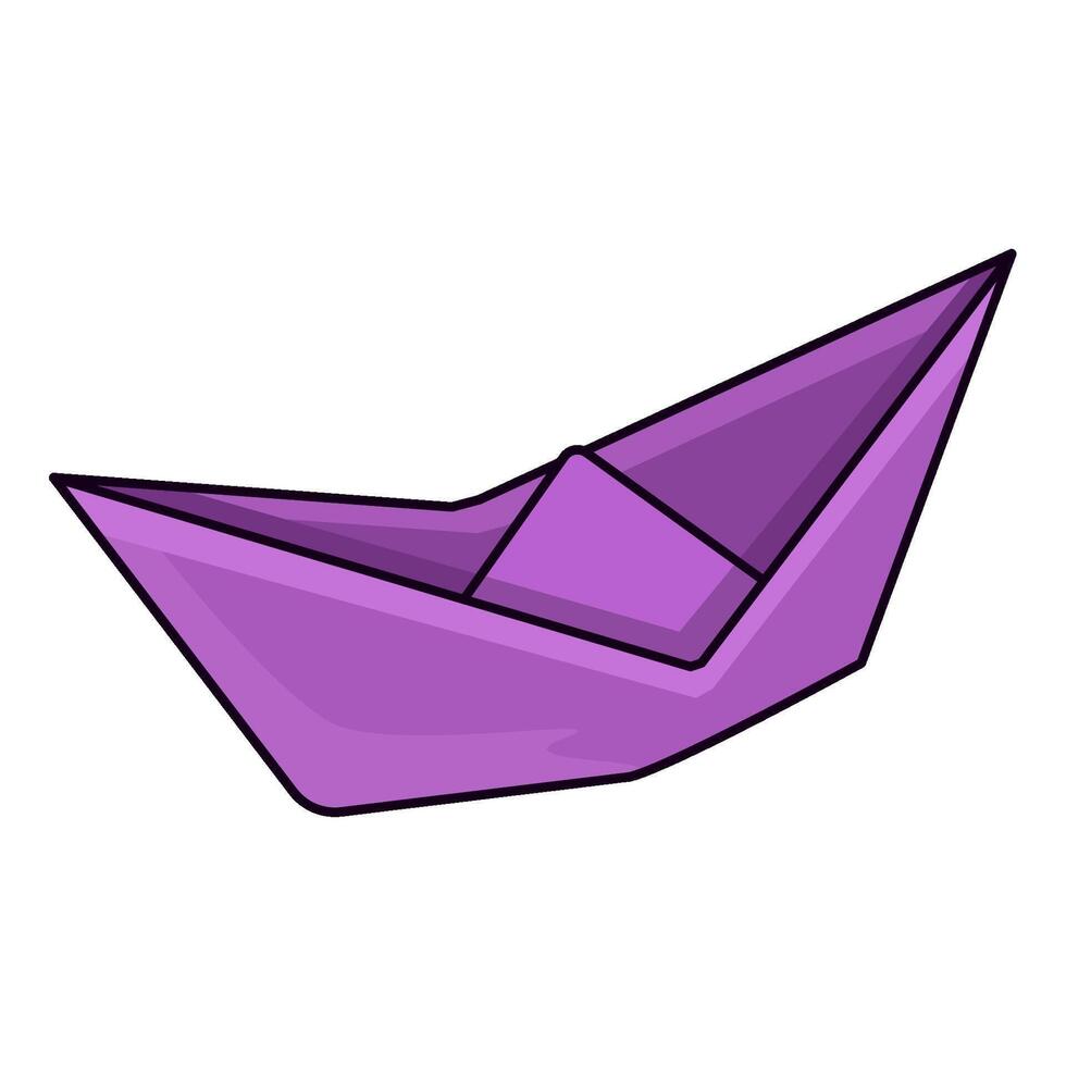 illustration of Origami Boat vector