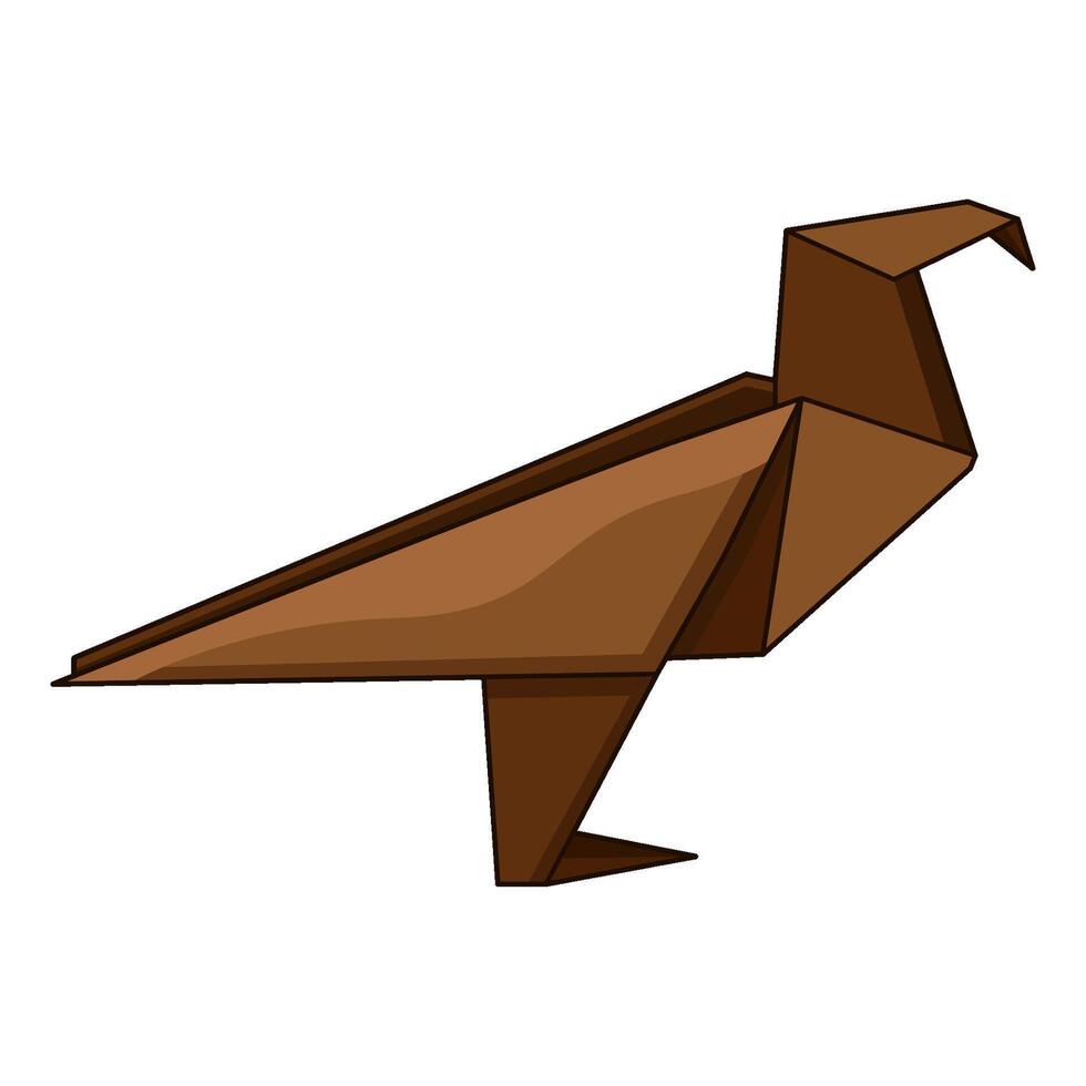 illustration of origami bird vector