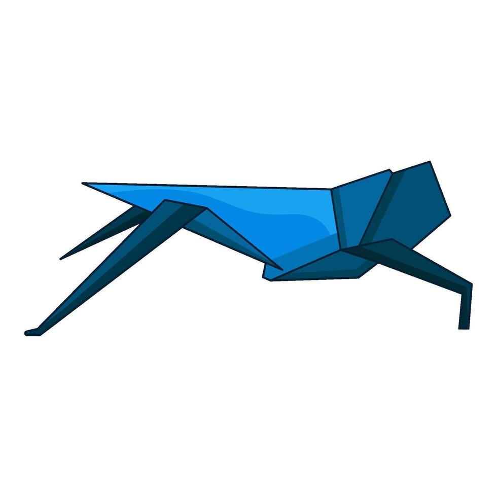 illustration of Origami Grasshopper vector