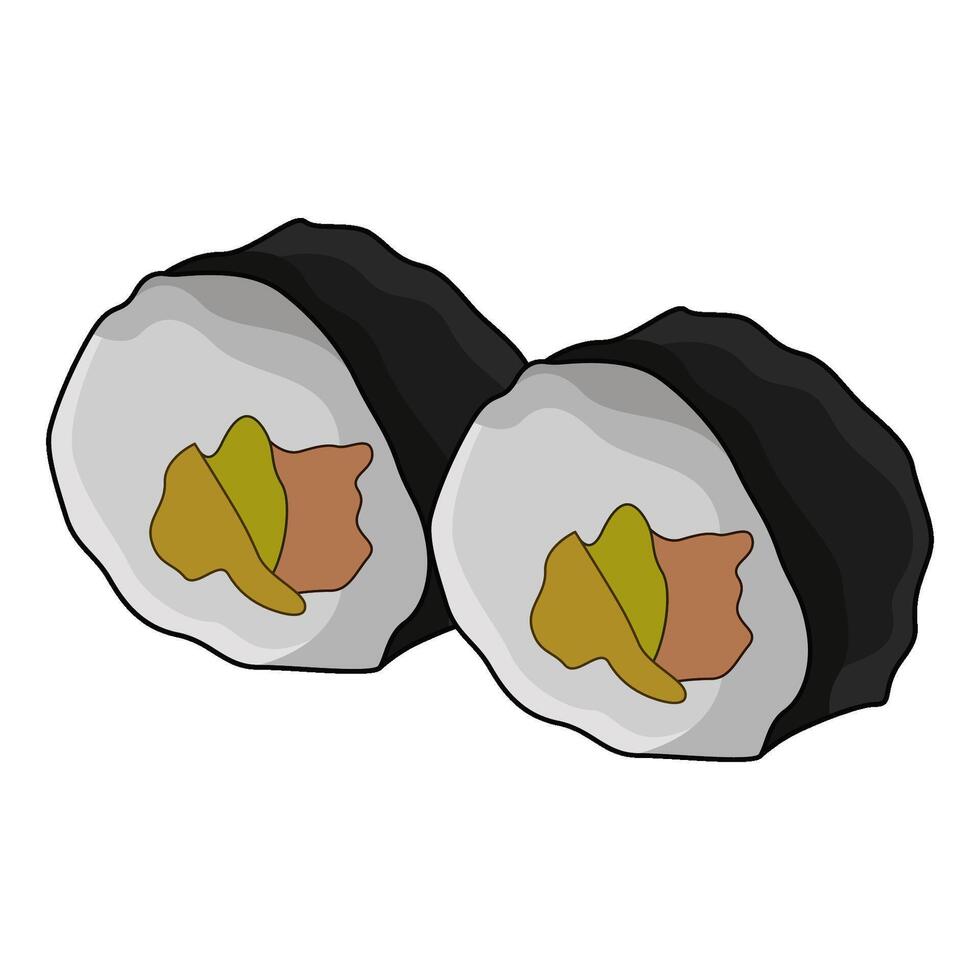 illustration of Sushi Roll vector