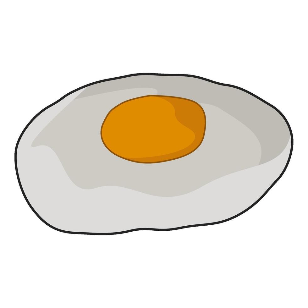 illustration of fried egg vector