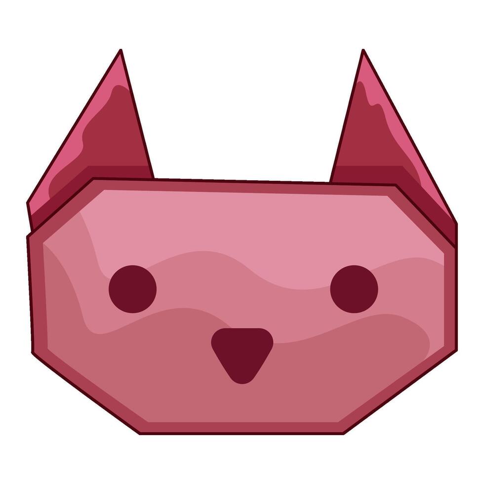 illustration of Origami Cat vector