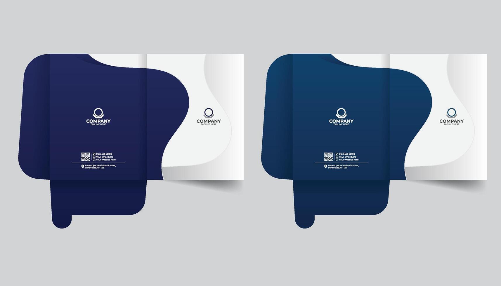 Stationery template design, Professional creative Luxury corporate presentation Document Folders for your business vector