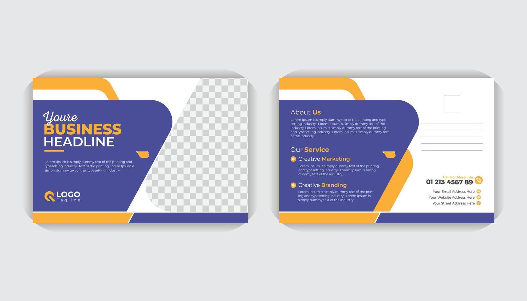 Creative, modern, stylish postcard design. Modern design and Colorful stylish background vector