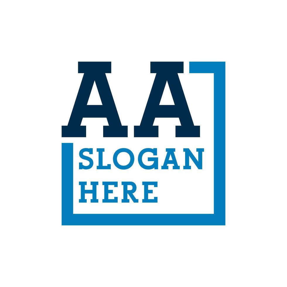 Minimal Initials Logo Letters A and A. AA Initial, AA Letter Logo vector