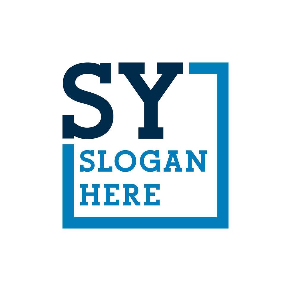 Minimal Initials Logo Letters S and Y. SY Initial, SY Letter Logo vector