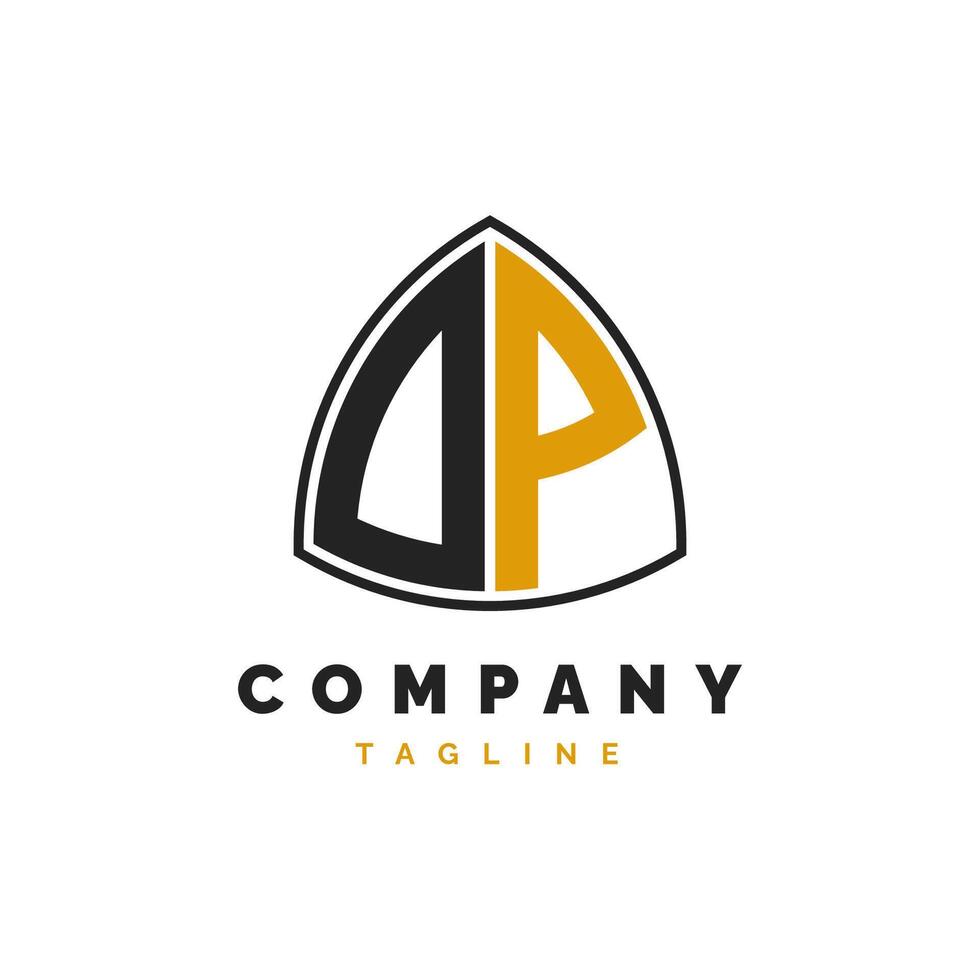 Initial Letter OP Logo Design. Alphabet OP Logo Template vector