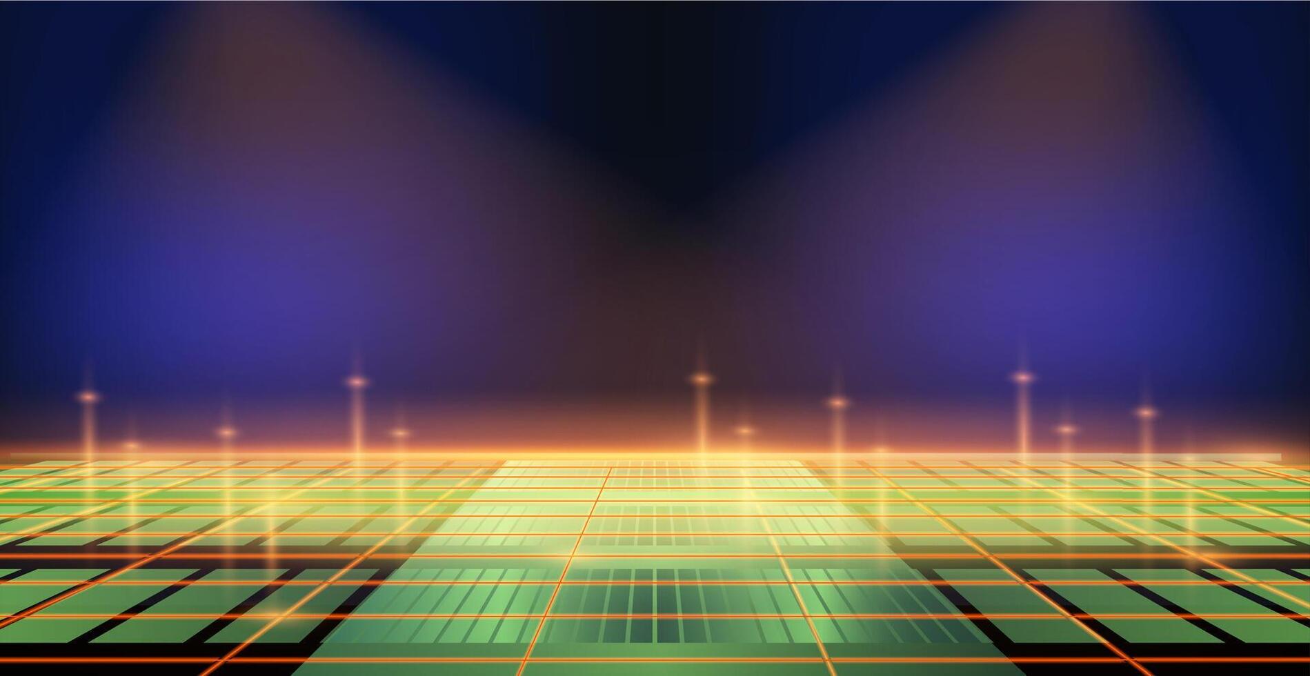 Neon mesh empty stage background vector
