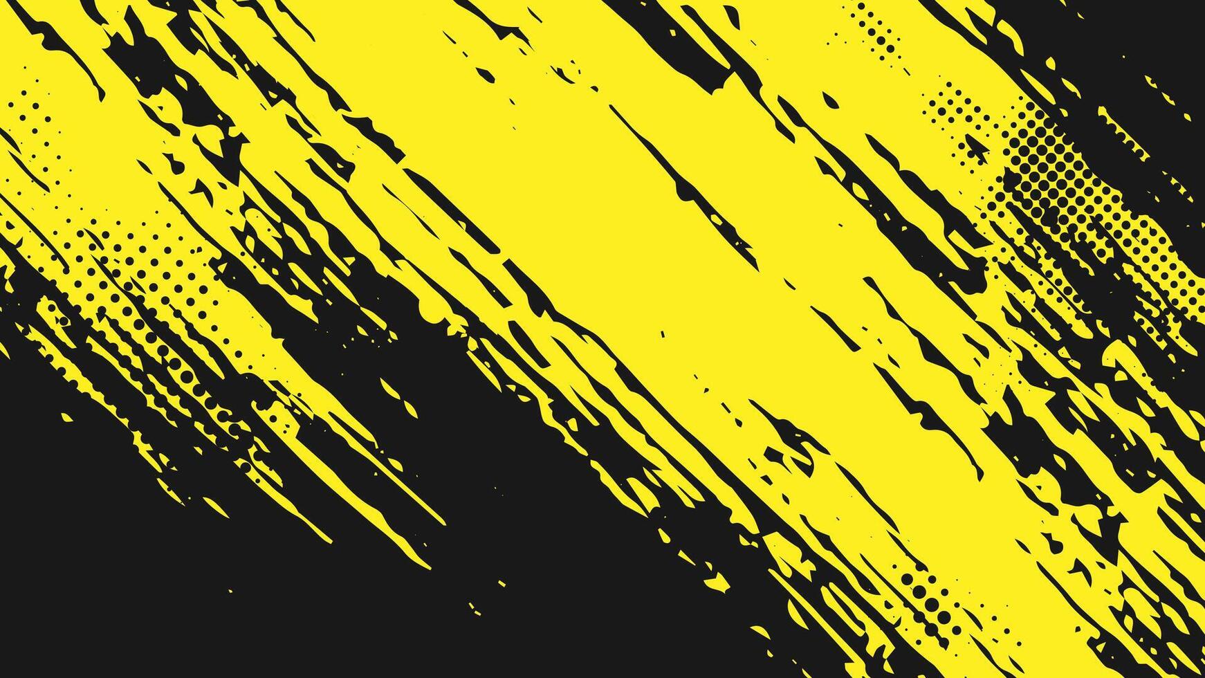 Yellow and black abstract grunge texture background. vector