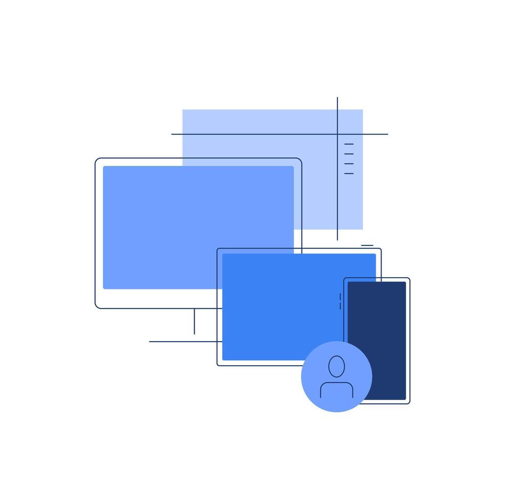 Responsive layouts and screens resolution vector