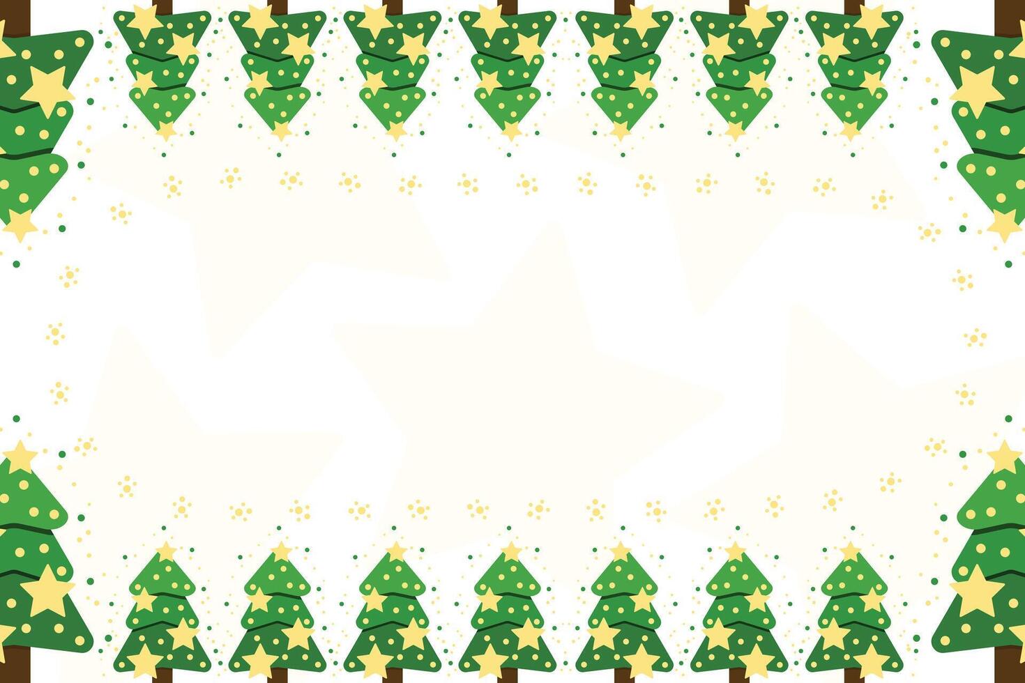 Christmas tree border. Xmas pine frame New year tree banner. Fir tree frame vector