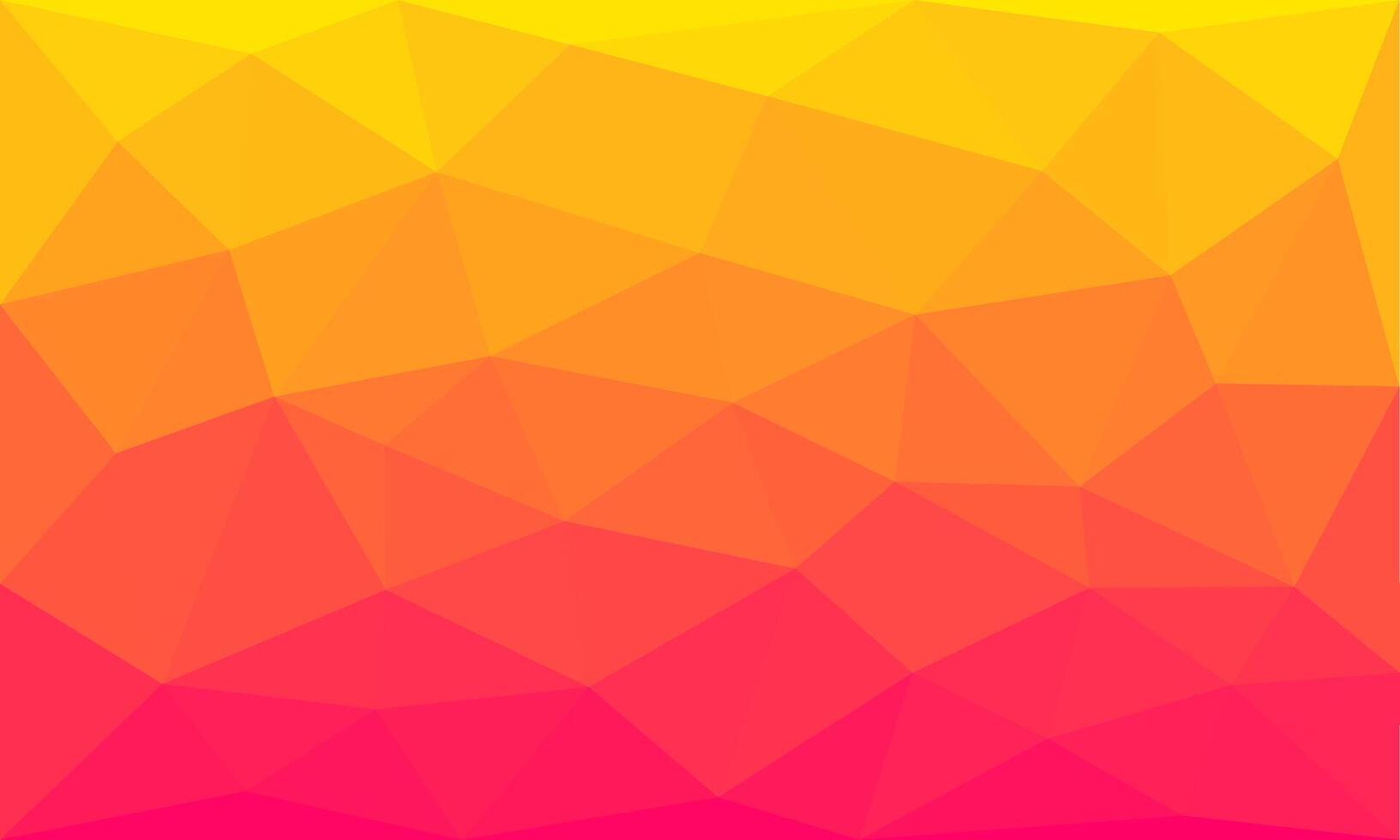 Abstract geometric triangle pattern background. Modern low polygon shapes with pink and yellow gradient texture vector